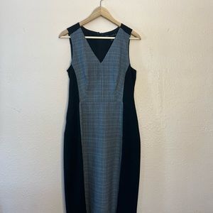 White House Black Market Black and Plaid dress